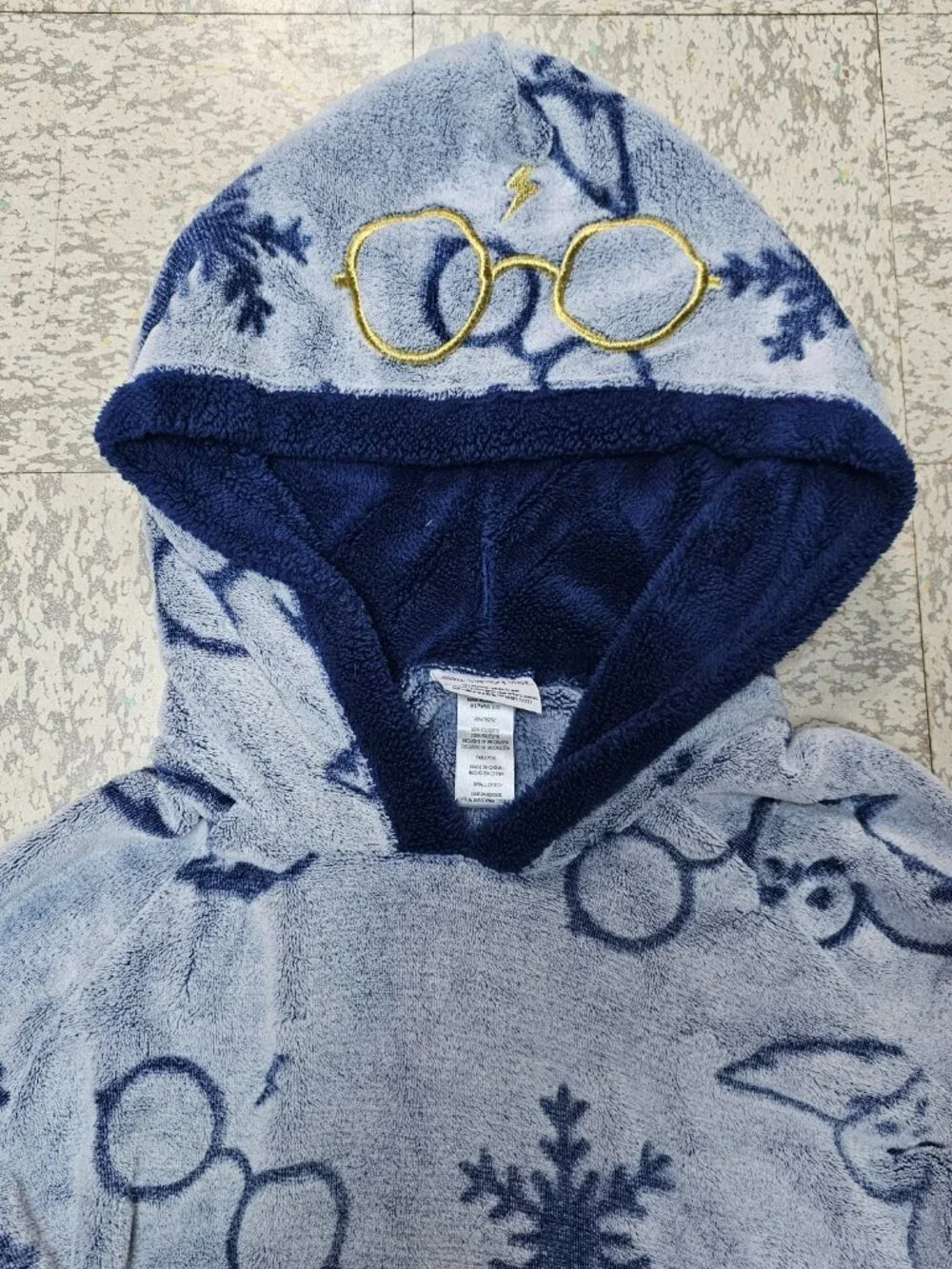 Wizarding World of Harry Potter Womens One Piece Pajama Plush Top Hoodie Size S